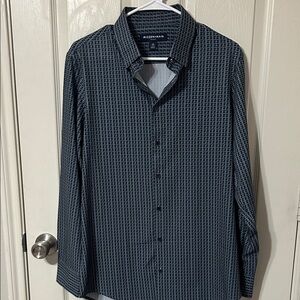 Mizzen+Main Navy Patterned Men's Shirt